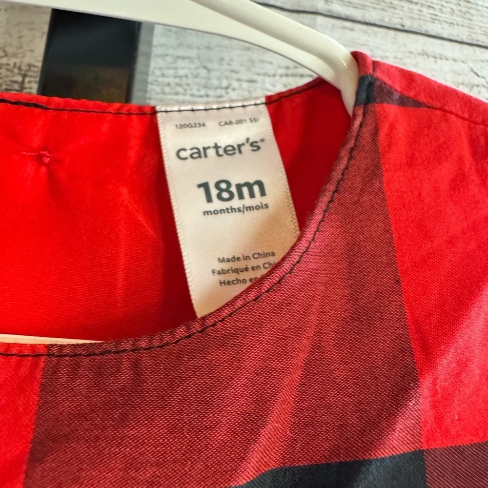 Carter's Red and Black Sleeveless Sundress
